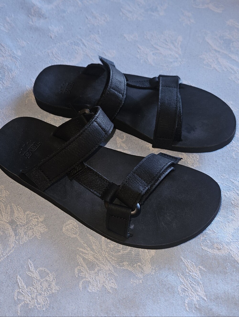 TEVA  UNIVERSAL SLIDE MENS SANDALS  BLACK Leather, Men Size 10    New